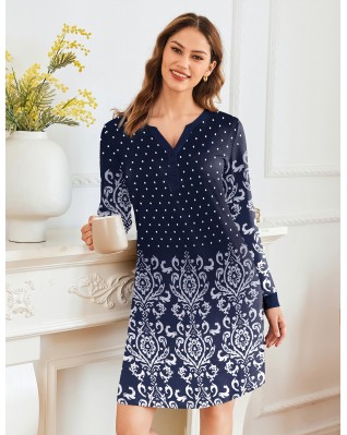 Women's Long Sleeve Button-Down V-Neck Pajamas Women's Long Sleeve Button-Down V-Neck Pajamas