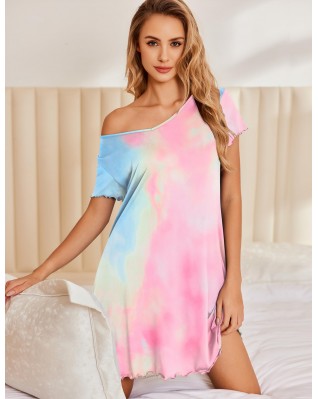 Women's Short Sleeve V Neck Cropped Pajama Pullover Women's Short Sleeve V Neck Cropped Pajama Pullover