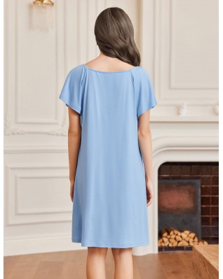 Women's lace pajamas trumpet short sleeve pajamas Women's lace pajamas trumpet short sleeve pajamas